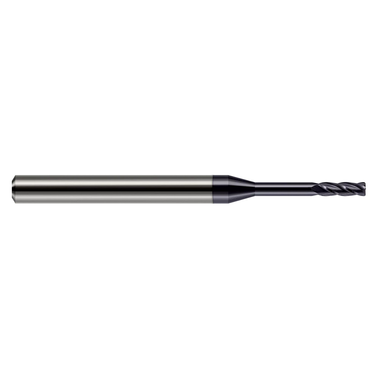 Harvey Tool 730693 | 0.093" Diameter x 1/8" Shank x 0.010" Corner Radius x 0.279" LOC x 1-1/2" OAL 4 Flute Uncoated Corner Radius End Mill