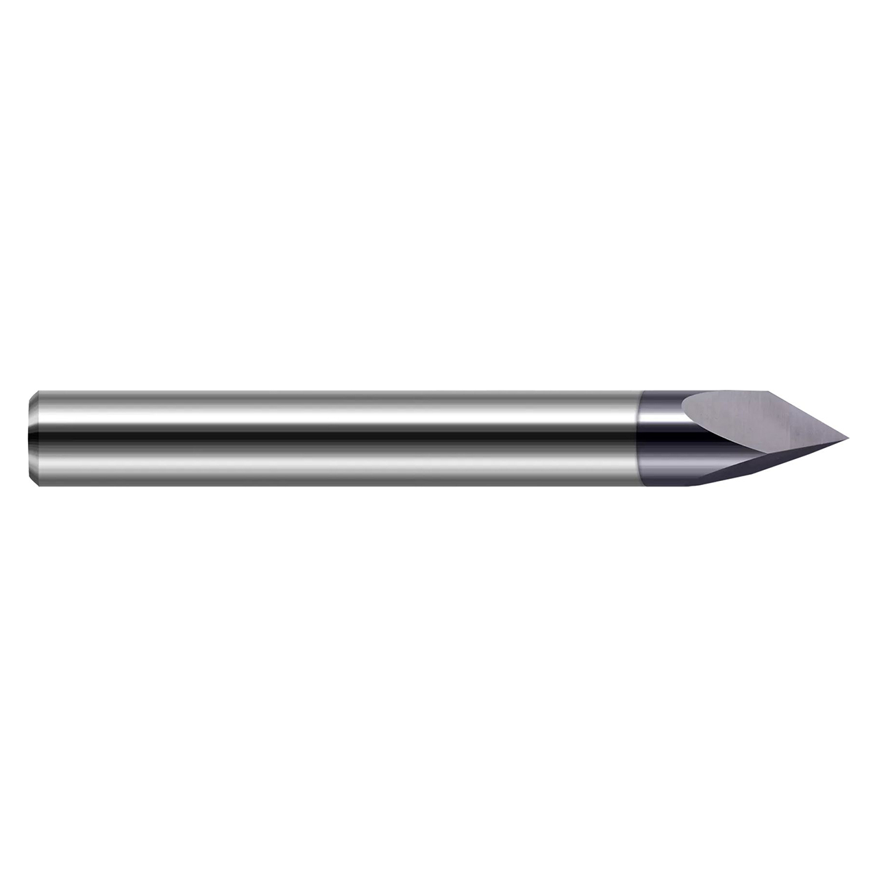 Harvey Tool 716530-C3 | 1/8" Shank x 0.108" LOC x 2-1/2" OAL 60 Degree Included Angle C3 Coated Point Engraving Cutter