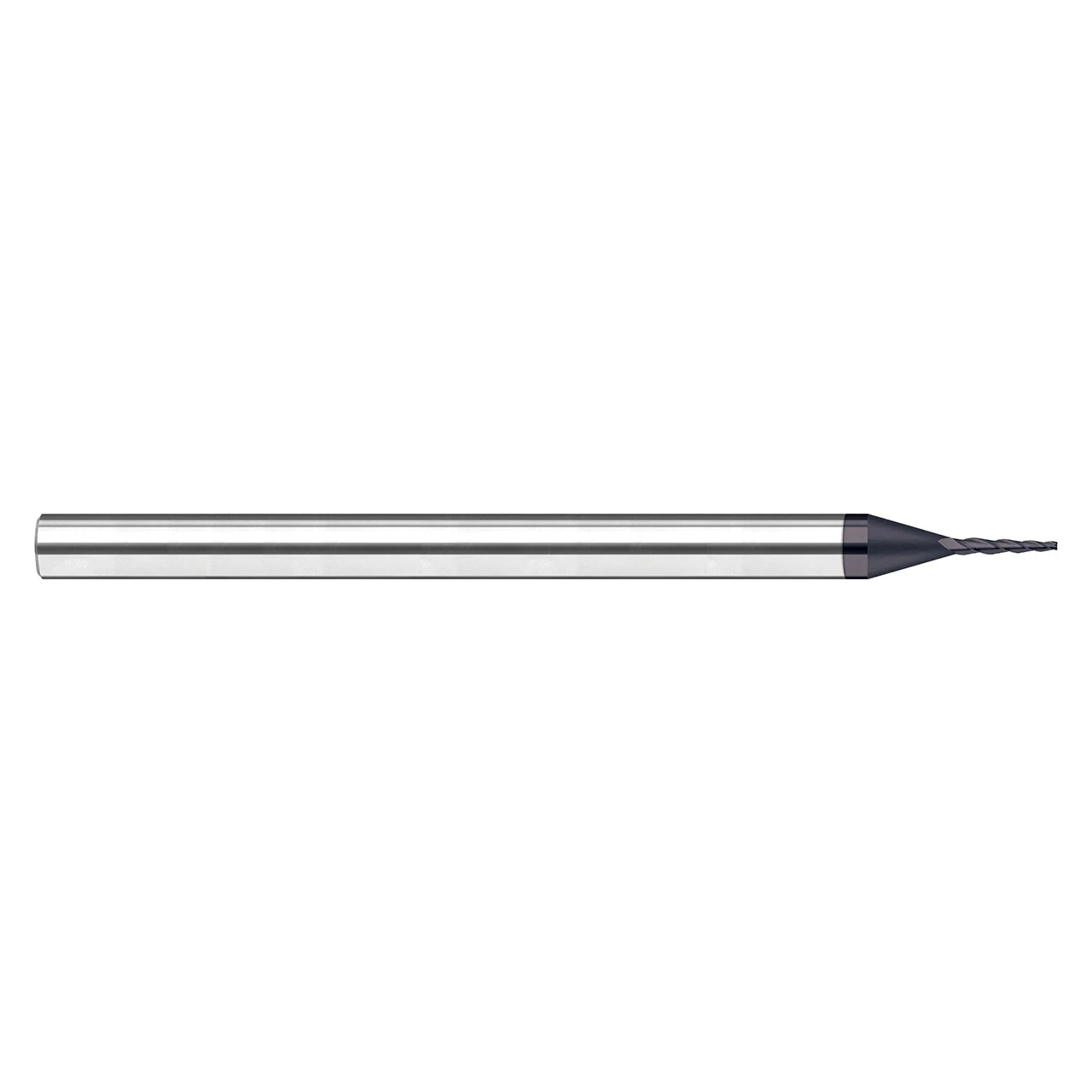 Harvey Tool 714630-C6 | 0.030" Diameter x 1/8" Shank x 0.005" Corner Radius x 0.156" LOC x 1-1/2" OAL 3 Flute C6 Coated Tapered Corner Radius End Mill