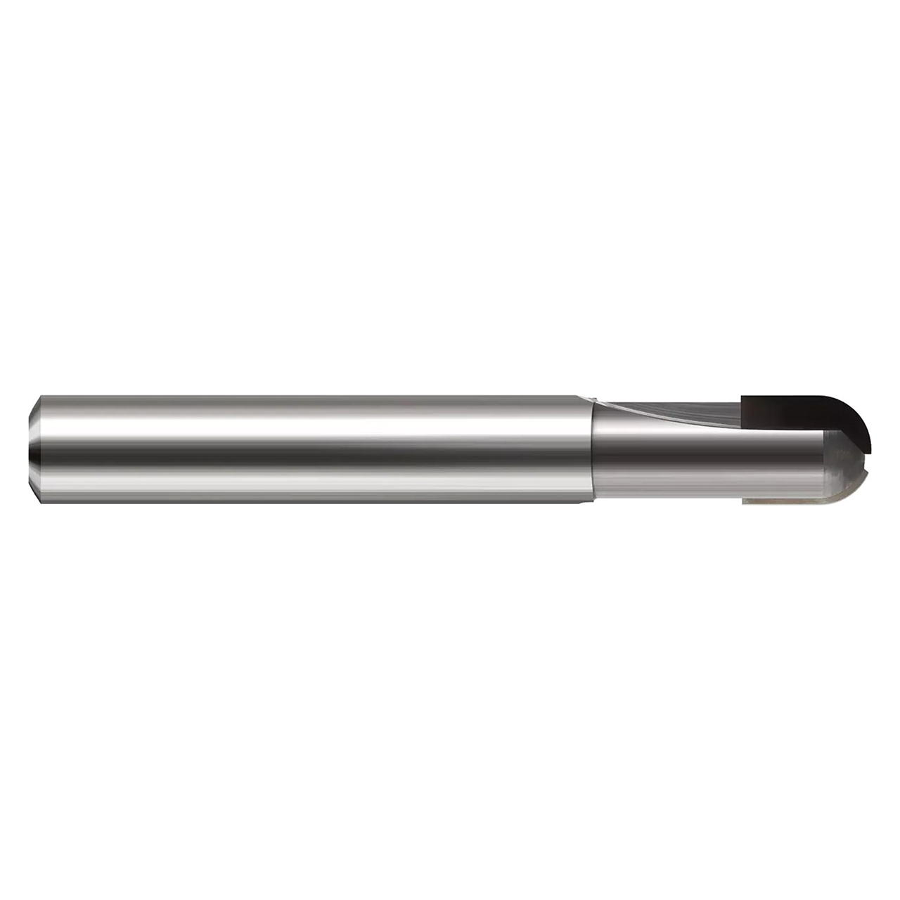 Harvey Tool 714108 | 0.125" Diameter x 1/8" Shank x 0.500" LOC x 2" OAL 1 Flute PCD Coated Ball End Mill