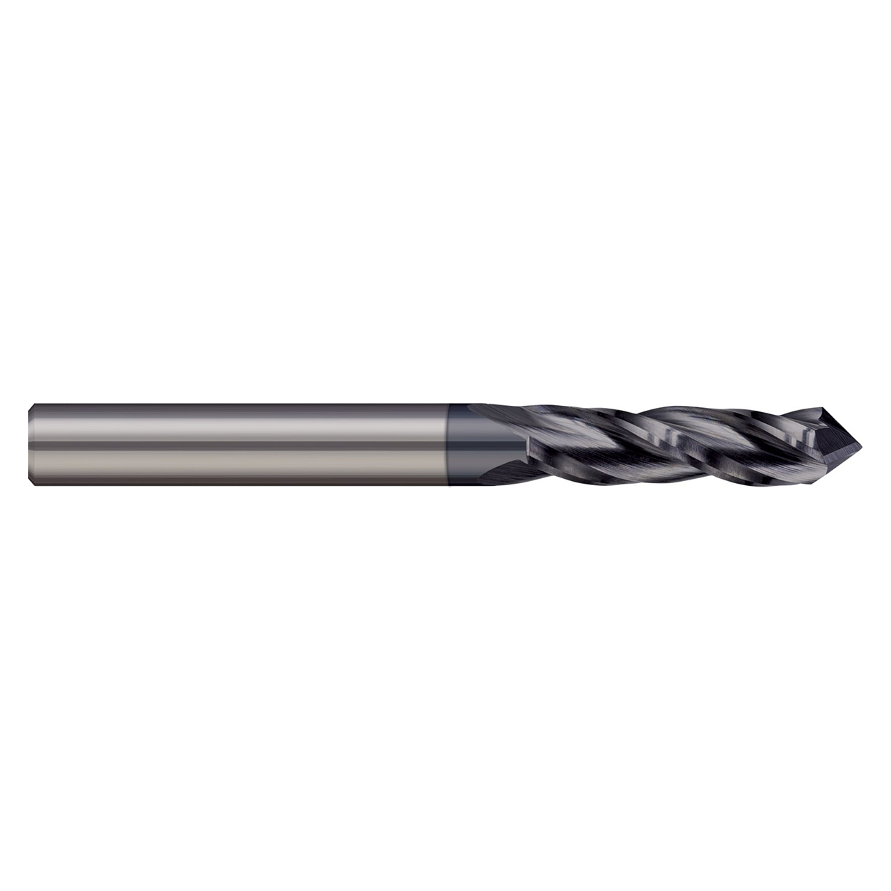 Harvey Tool 784812-C3 | 3/16" Diameter x 3/16" Shank x 5/8" LOC x 2" OAL 3 Flute C3 Coated Drill Mill