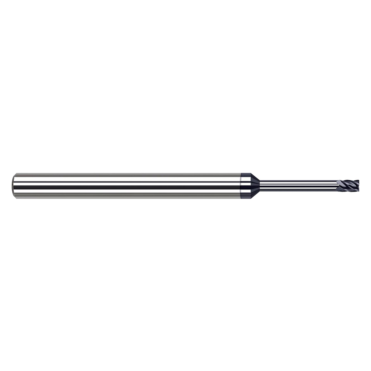 Harvey Tool 812610-C6 | 0.156" Diameter x 1/4" Shank x 0.005" Corner Radius x 0.235" LOC x 3" OAL 5 Flute C6 Coated Corner Radius End Mill