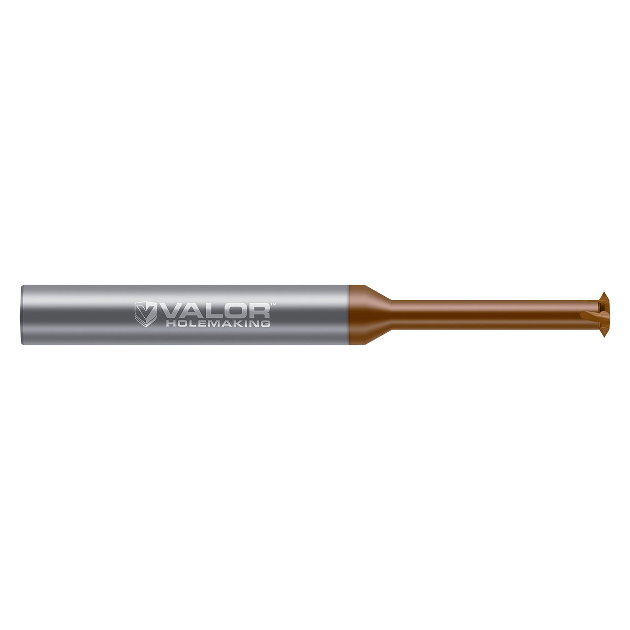 Valor V684779-X | 0.120" Diameter x 1/4" Shank x 0.029" LOC x 2-1/2" OAL 4 Flute Val-Max X Coated Single Profile Thread Mill