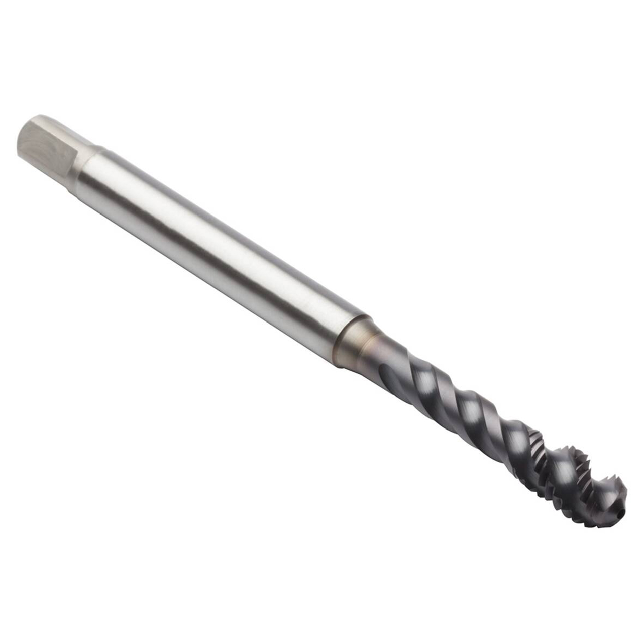 Seco Tools 03000026 | MTH-M6X1.00ISO6HX-BC-P003-A M6 Thread Size x 0.236" Diameter x 0.236" Shank x 3.150" OAL 48 Degree Helix Angle 3 Flute AlTiN Coated HSS-E-PM Spiral Flute Tap