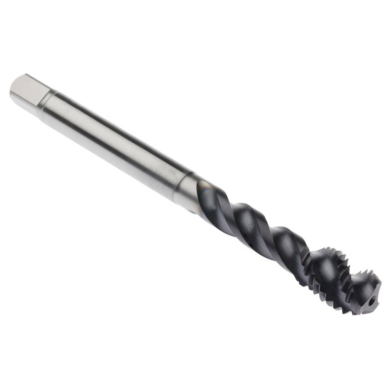 Seco Tools 03000032 | MTH-M16X2.00ISO6HX-BC-P004-A M16 Thread Size x 0.630" Diameter x 0.472" Shank x 4.331" OAL 48 Degree Helix Angle 4 Flute AlTiN Coated HSS-E-PM Spiral Flute Tap