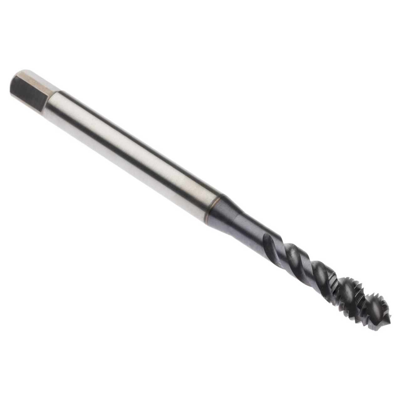 Seco Tools 03000107 | MTH-M2X0.40ISO6H-BC-M003 M2 Thread Size x 0.079" Diameter x 0.110" Shank x 1.772" OAL 48 Degree Helix Angle 3 Flute TiCN Coated HSS-E Spiral Flute Tap