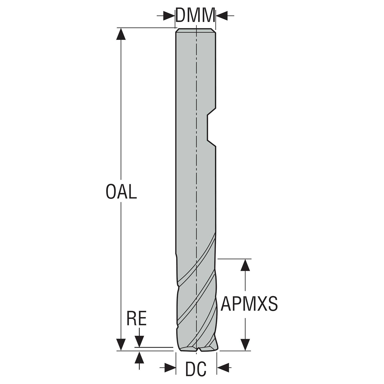 Seco Tools 02700364 | 6.00mm Diameter x 6.00mm Shank x 0.20mm Radius x 55.00mm OAL 3 Flute 48 Degree Helix Angle SIRON-A Coated Carbide Corner Radius End Mill