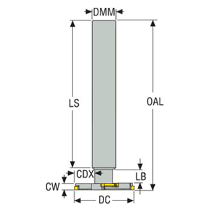 Seco Tools 02565042 | R335.19-3263.0-06.3 63.00mm Diameter x 32.00mm Shank x 170.00mm OAL Indexable Slotting Cutter