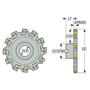 Seco Tools 02741562 | R335.18-10.00-XL0506L 254.00mm Diameter x 42.80mm Functional Length x 90 Degree Cutting Edge Angle Indexable Slotting Cutter