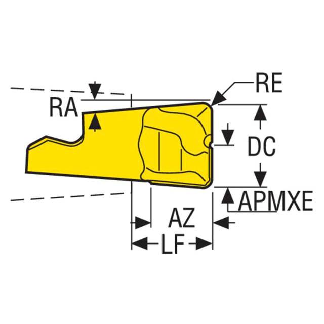 Seco Tools 00023782 | MM10-10007-R10-PL-MD04 10.00mm Diameter x 1.00mm Corner Radius x 90 Degree Cutting Edge Angle PVD Coated Carbide Slotting Milling Tip Insert
