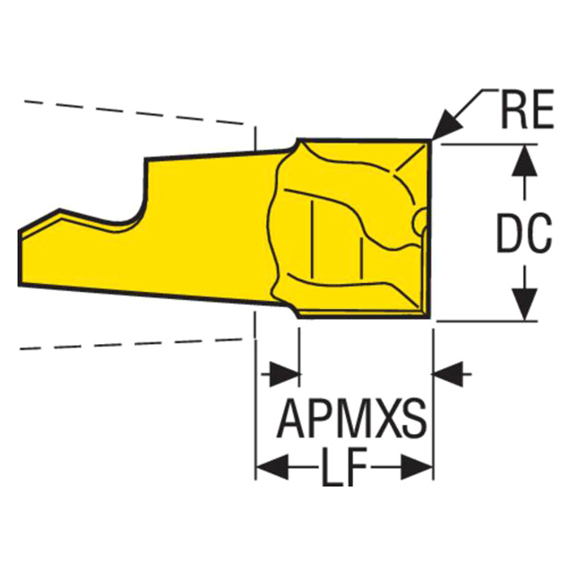 Seco Tools 00081337 | MM10-10007-R10-MD04 10.00mm Diameter x 1.00mm Corner Radius x 90 Degree Cutting Edge Angle PVD Coated Carbide Slotting Milling Tip Insert