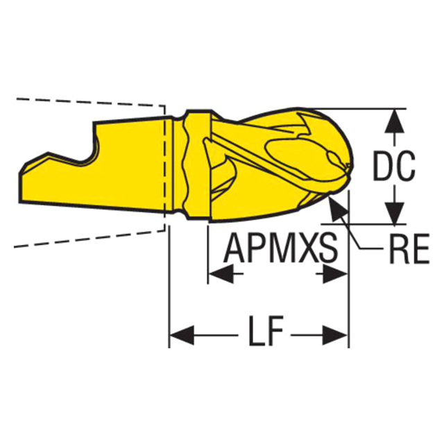 Seco Tools 00096003 | MM10-10012-B90A30-M03 10.00mm Diameter x 5.00mm Corner Radius x 90 Degree Cutting Edge Angle PVD Coated Carbide Profile Milling Tip Insert