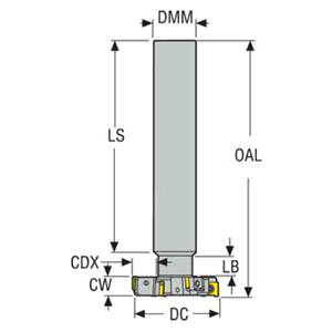 Seco Tools 02449098 | R335.18-3280.0-10.4N 80.00mm Diameter x 32.00mm Shank x 170.00mm OAL Indexable Slotting Cutter