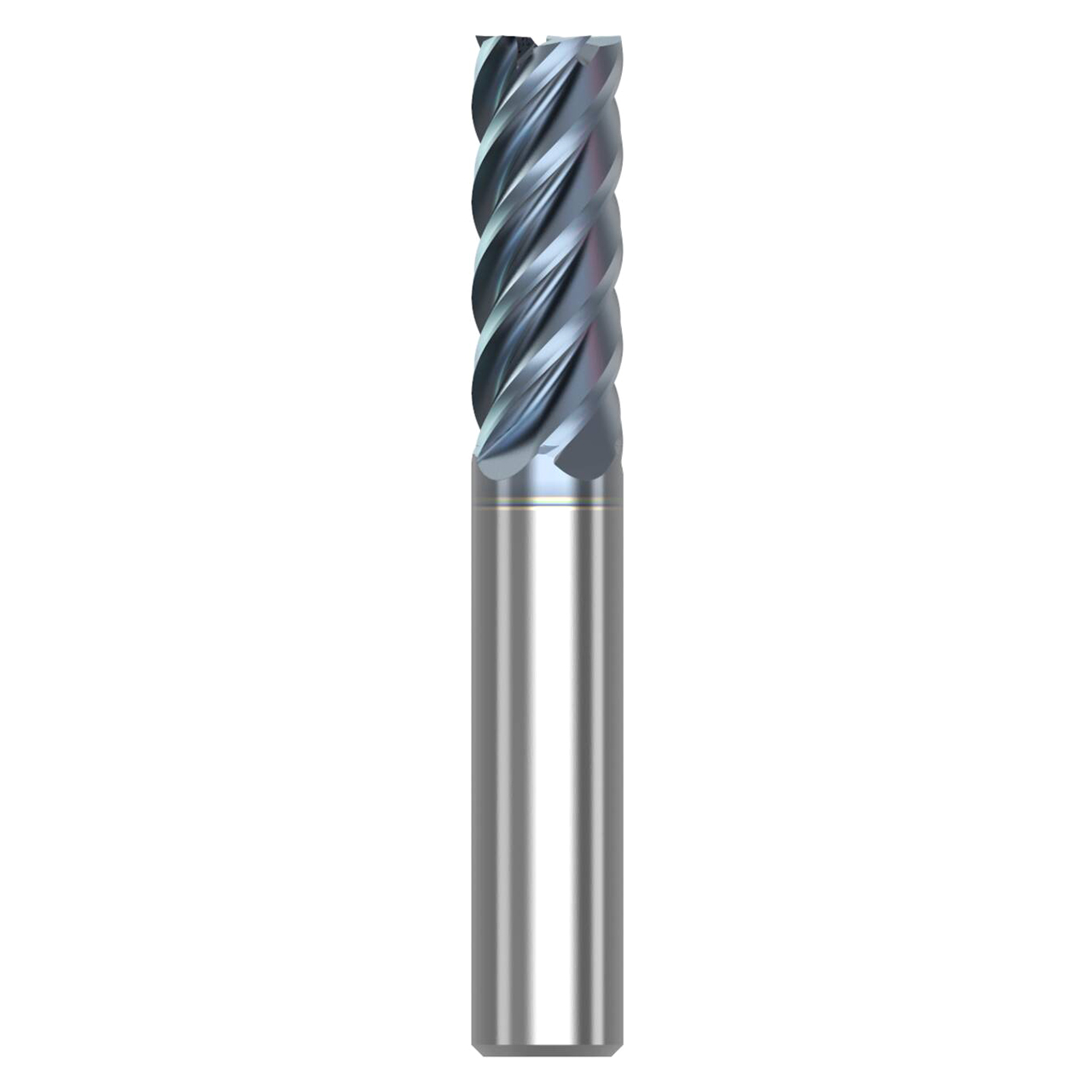 Seco Tools 10008048 | S545.250D2S.0Z5 HTA 0.250" Diameter x 0.250" Shank x 2.000" OAL x 45 Degree Helix Angle 5 Flute HTA Coated Carbide Square End Mill