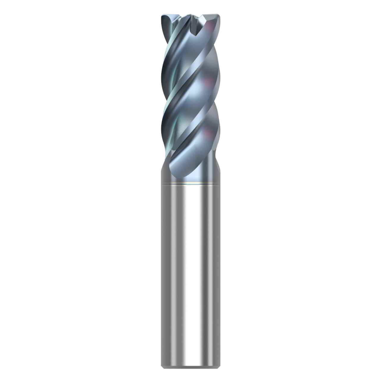 Seco Niagara Cutter 10008575 | STR440.2.500D2R030.0Z4 HTA 0.500" Diameter x 0.500" Shank x 3.000" OAL x 40 Degree Helix Angle 4 Flute HTA Coated Carbide Corner Radius End Mill