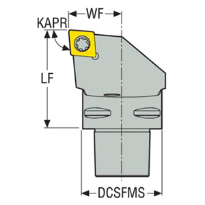 Seco Tools 00094277 | C5-SCLCR-35060-09 95.00mm Diameter x 60.00mm Functional Length x 35.00mm Functional Width x 95 Degree Cutting Edge Angle Modular Turning Head