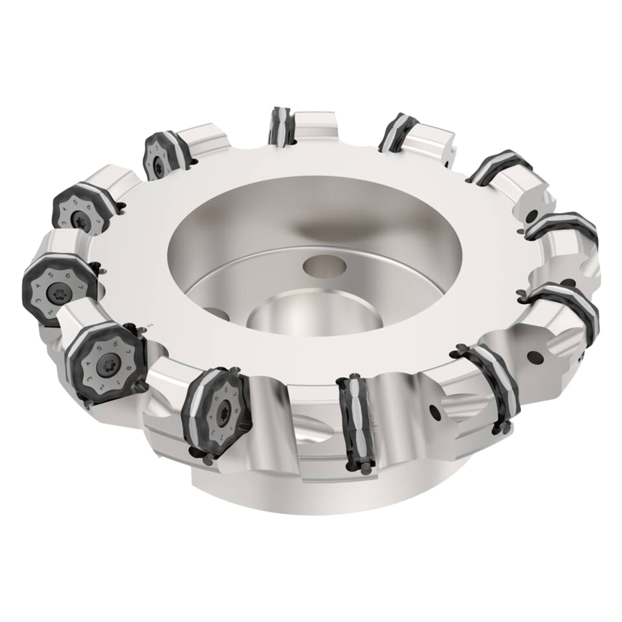 Seco Tools 02685845 | R220.48-8200-09-12S 200.00mm Diameter x 6.00mm Depth of Cut x 63.00mm Functional Length -8 Degree Rake Radial Angle Indexable Face Mill Cutter