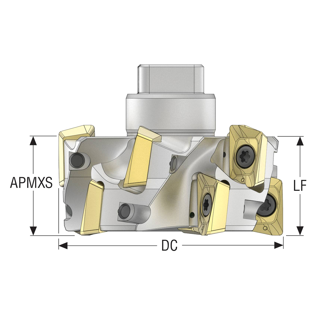 Seco Tools 02722286 | R220.69-02.50-RE-12.4AN 63.50mm Diameter x 33.00mm Functional Length Indexable Square-Shoulder End Mil