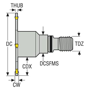 Seco Tools 02731380 | R335.10-1663.RE-04-5 63.00mm Diameter x 4.10mm Maximum Cutting Depth x 90 Degree Cutting Edge Angle Indexable Slotting Cutter