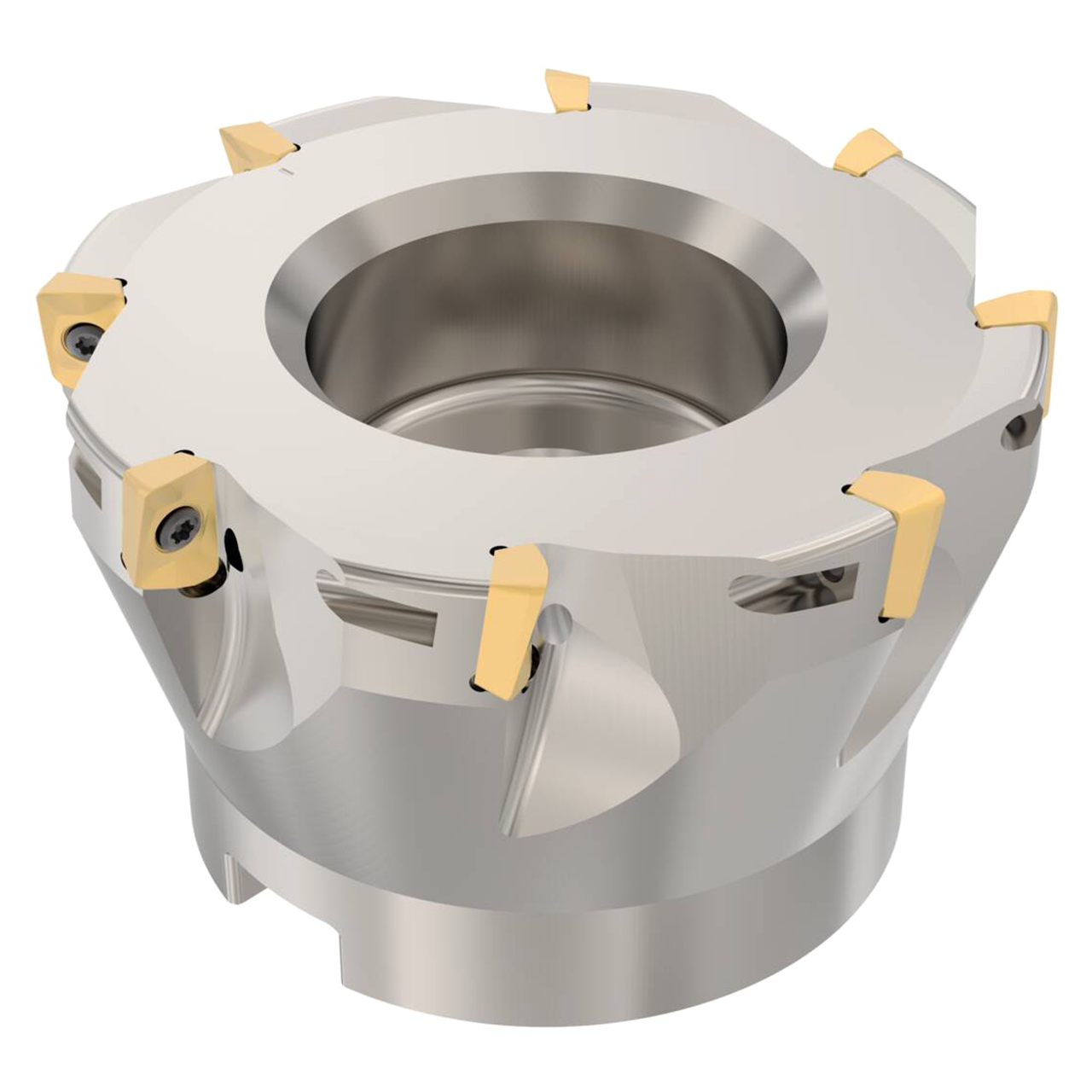 Seco Tools 02770207 | R220.69-0080-10-8A 80.00mm Diameter x 9.00mm Depth of Cut x 50.00mm Functional Length -4.1 Degree Rake Radial Angle Indexable Square-Shoulder Face Mill