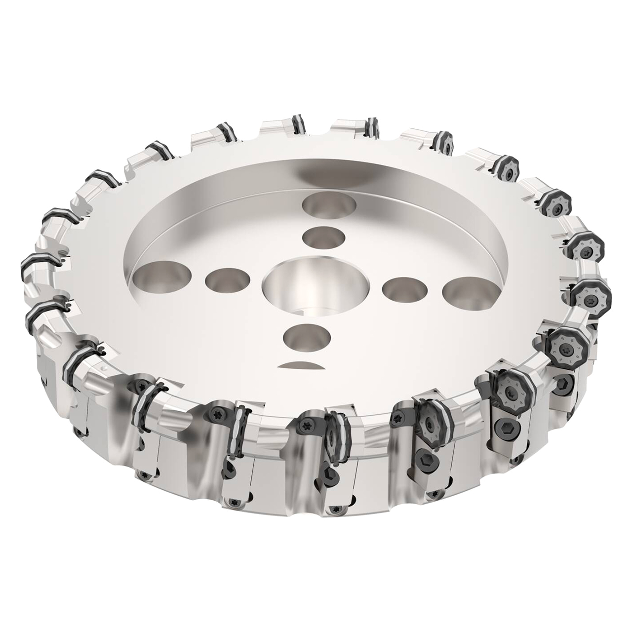 Seco Tools 02883052 | L220.48-8200-09-12CS 200.00mm Diameter x 6.00mm Depth of Cut x 80.00mm Functional Length -8 Degree Rake Radial Angle Indexable Face Mill Cutter