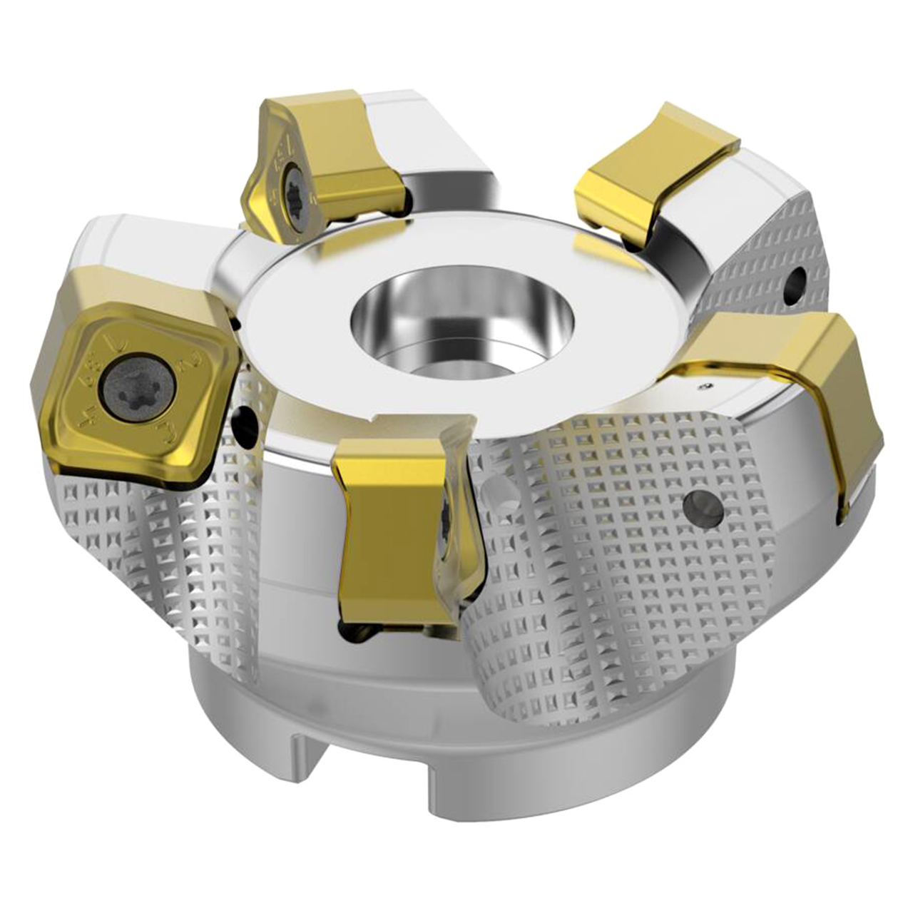 Seco Tools 03241910 | R220.56-02.50-14-5A 63.00mm Diameter x 8.00mm Depth of Cut x 40.00mm Functional Length -7 Degree Rake Radial Angle Double QuattroMill Face Mill