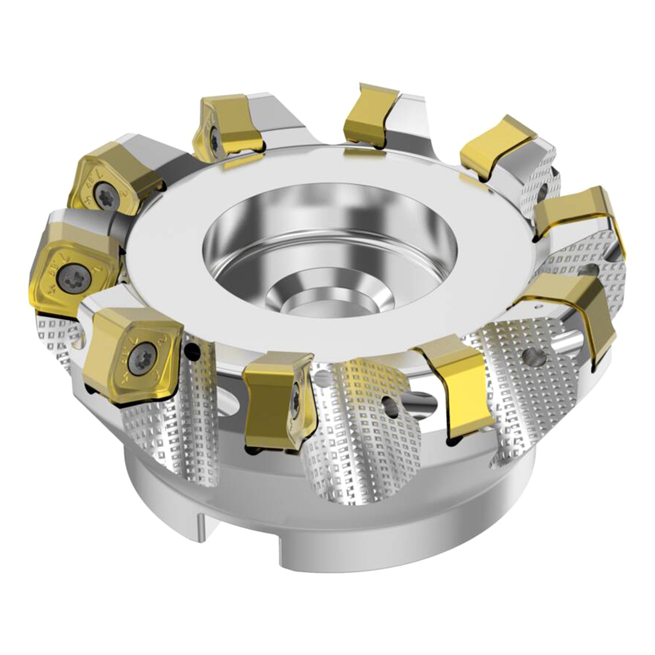 Seco Tools 03241919 | R220.56-04.00-14-10A 100.00mm Diameter x 8.00mm Depth of Cut x 50.00mm Functional Length -7 Degree Rake Radial Angle Double QuattroMill Face Mill