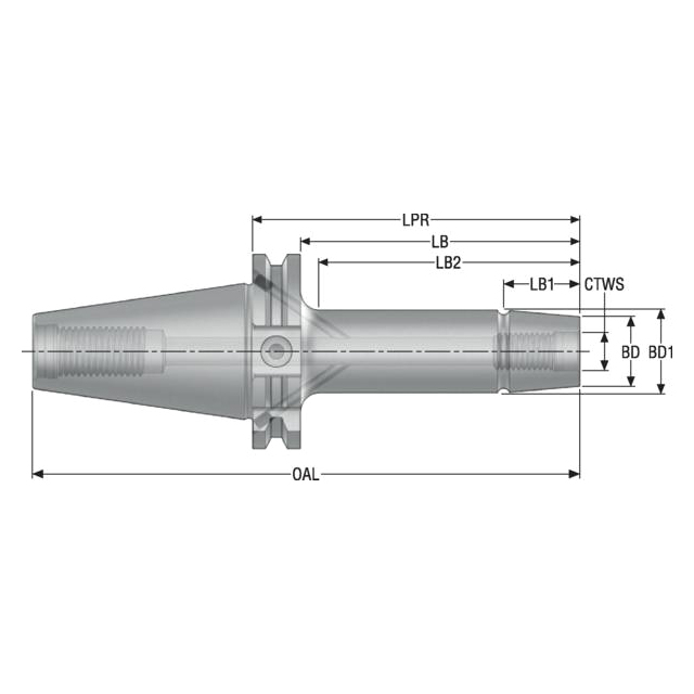 Seco Tools 03308040 | DIN40ADB-M20-110 36.50mm Diameter x 178.40mm OAL End Mill Holder