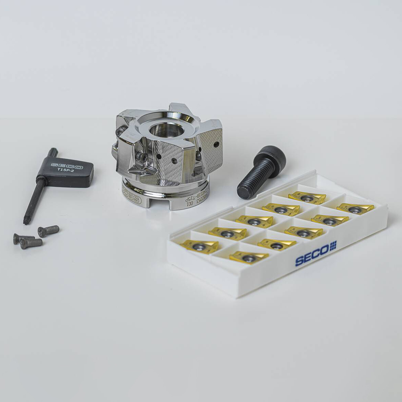 Seco Tools 10015601 | DBLETURBO_16_2.50M_KIT 2.500" Diameter Face Mill Insert Kit