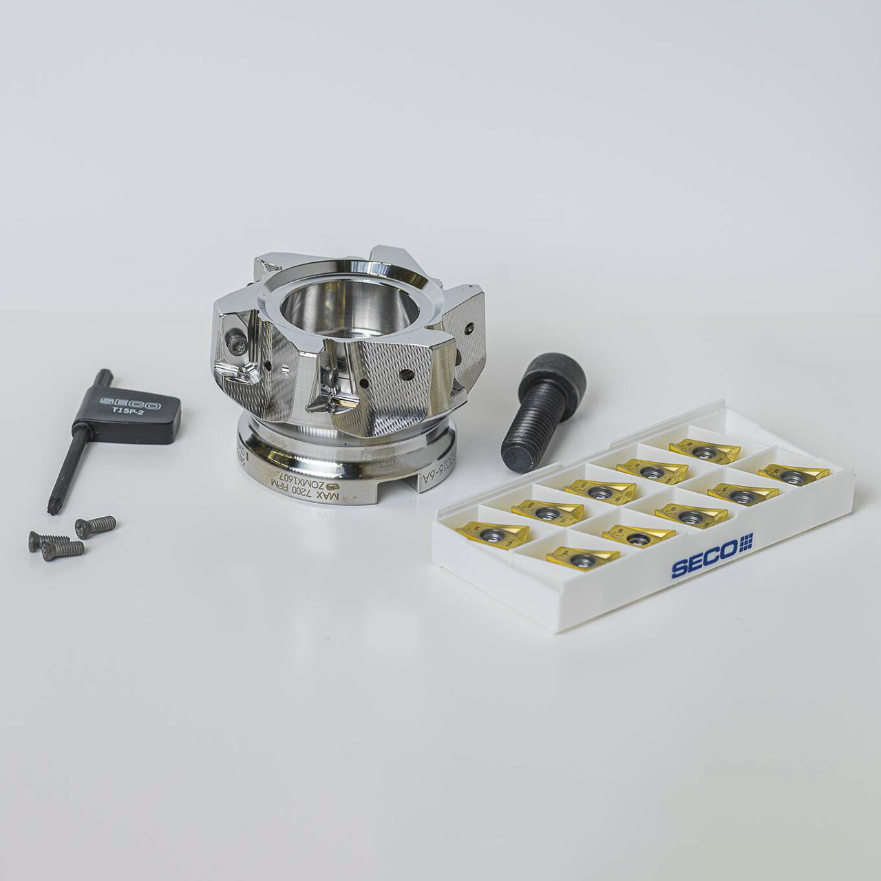 Seco Tools 10015602 | DBLETURBO_16_3.00M_KIT 3.000" Diameter Face Mill Insert Kit