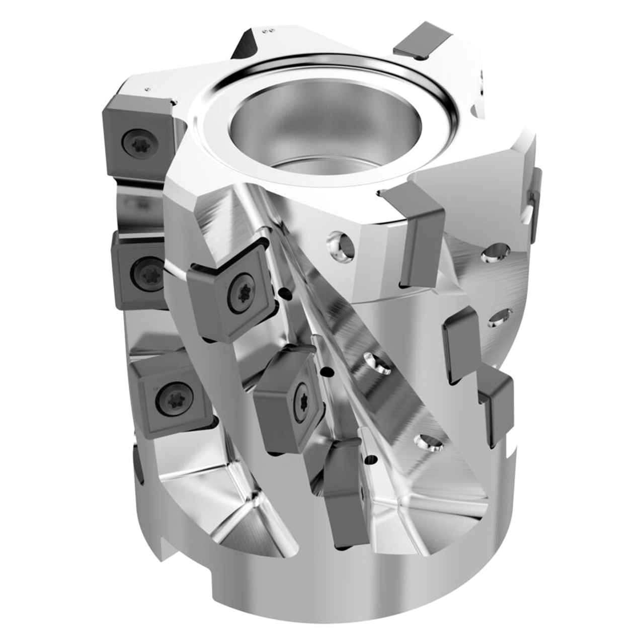 Seco Tools 10127498 | R220.81-0080-068-SNAC15.3A 80.00mm Diameter x 68.00mm Maximum Cutting Depth x 90.00mm Functional Length x 90 Degree Cutting Edge Angle 6 Flute Indexable Square-Shoulder End Mill