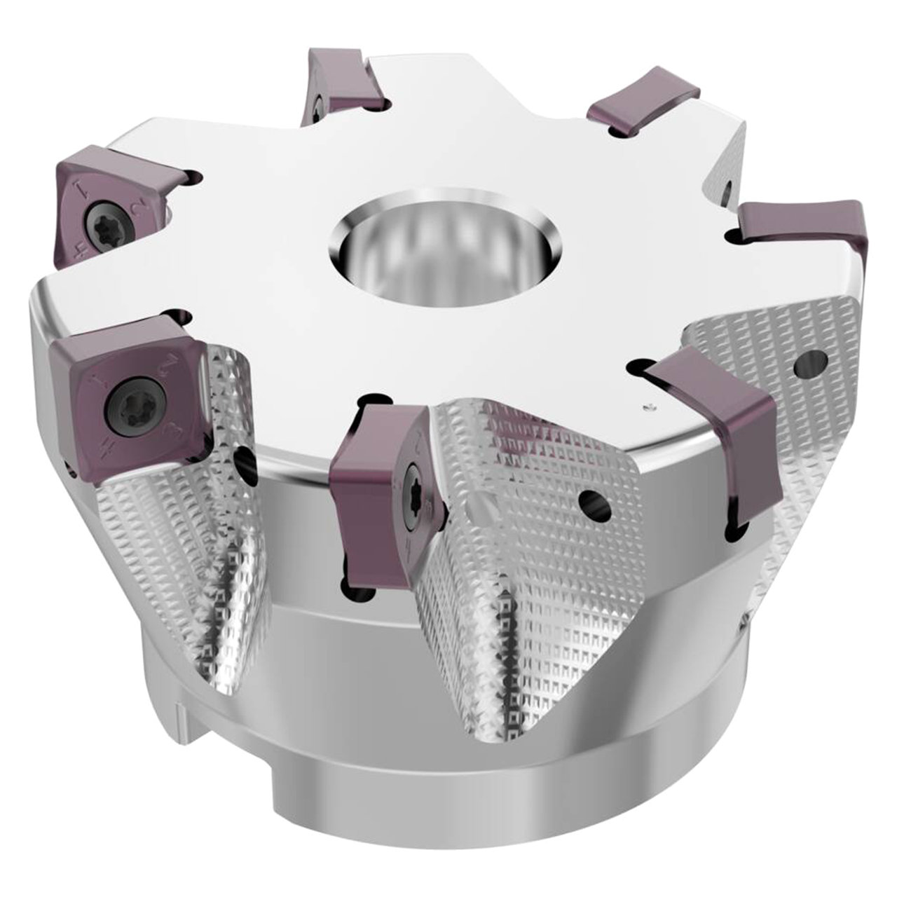 Seco Tools 10134779 | R220.88-0080-12-7SAP 80.00mm Diameter x 9.00mm Depth of Cut x 50.00mm Functional Length -8 Degree Rake Radial Angle Indexable Chamfer & Angle Face Mill