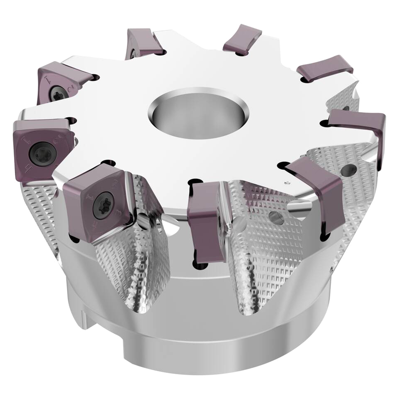 Seco Tools 10134780 | R220.88-0080-12-9SAP 80.00mm Diameter x 9.00mm Depth of Cut x 50.00mm Functional Length -8 Degree Rake Radial Angle Indexable Chamfer & Angle Face Mill