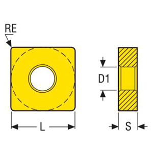 Seco Tools 74018473 | SNMG120408-M3 SN1204 Insert Size x 12.70mm Inscribed Circle Diameter x 0.80mm Corner Radius 8 Cutting Edge CVD Coated Carbide Turning Insert