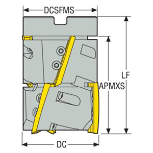 Seco Tools 75037122 | R235.15A-0080-90 80.00mm Diameter x 90.00mm Maximum Cutting Depth x 120.00mm Functional Length x 90 Degree Cutting Edge Angle 3 Flute Indexable Square Shoulder Mill