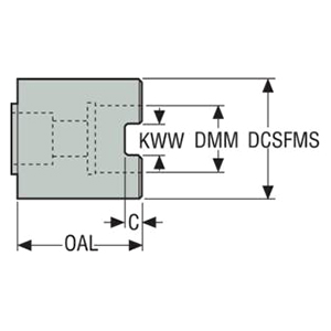 Seco Tools 75054854 | 335.10-01.25-2.28B-A 31.75mm Connection Diameter x 31.75mm Shank x 63.00mm OAL Slotting Cutter Adapter
