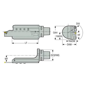 Seco Tools 03134583 | C5-L150.10-122-20JETI Indexable Cut-Off Blade for Tool Block