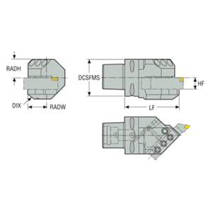 Seco Tools 10008692 | C6-ASHL45-095-12AJETI Modular Tool Holding System Adapter