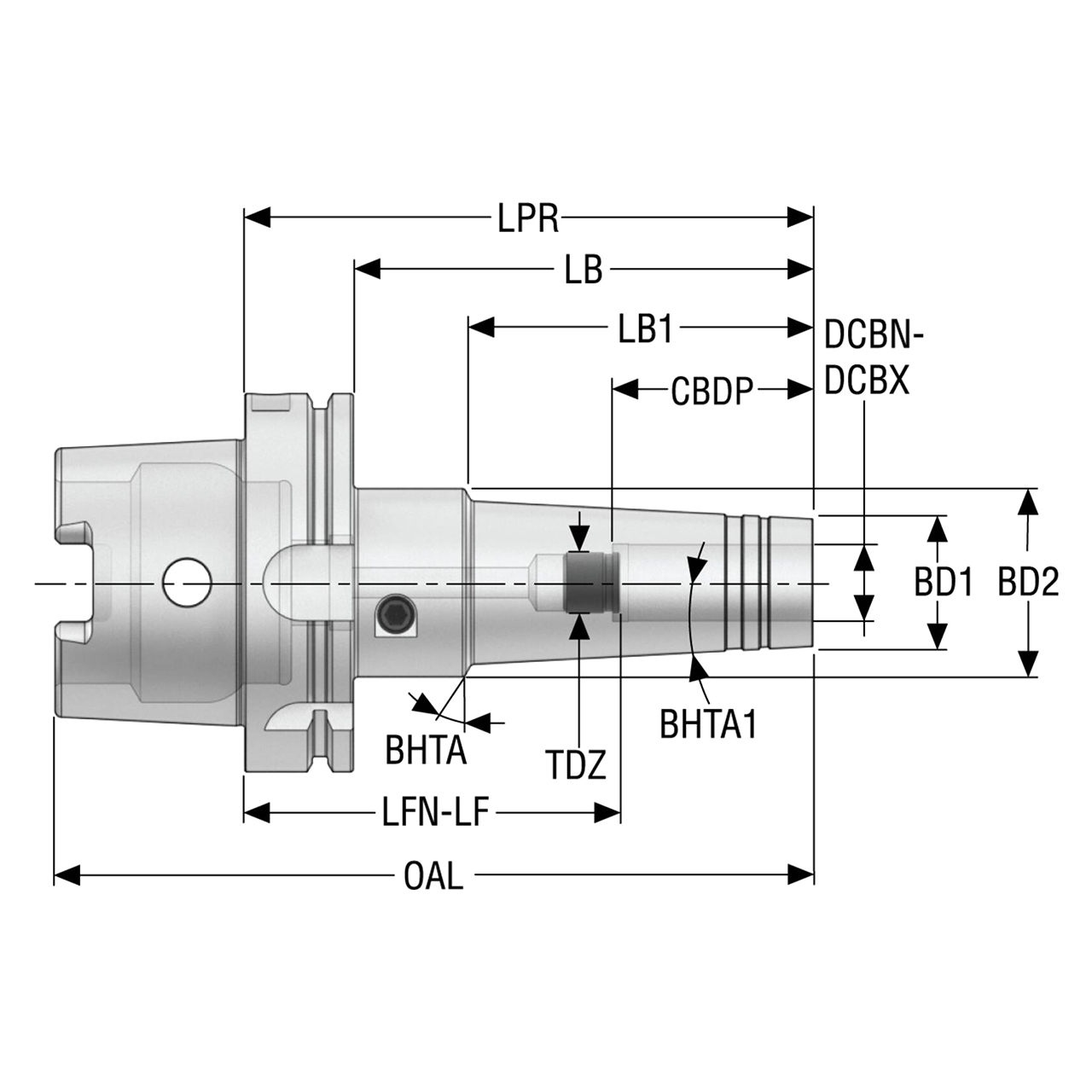 Seco Tools 10137336 | HSKA100-HCS10-150 0.945" Body Diameter x 3.543" Body Length Hydraulic Chuck