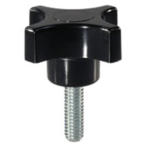 Carr Lane CLM-620-PPK1T-PACKOF2 | M6 Thread x 1.00mm Pitch Four-Prong Knob - Stud Type (Phenolic)