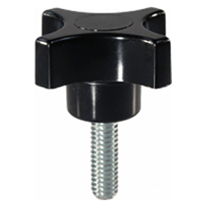 Carr Lane CL-5-PPK4T-PACKOF2 | 3/8"-16 Thread x 1" Diameter Four-Prong Knob - Stud Type (Phenolic)