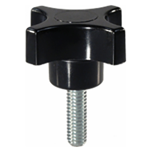 Carr Lane CL-4B-PPK2T-PACKOF2 | 5/16"-18 Thread x 13/16" Diameter Four-Prong Knob - Stud Type (Phenolic)