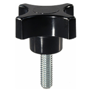 Carr Lane CL-1A-PPK1T-PACKOF2 | #10-32 Thread x 5/8" Diameter Four-Prong Knob - Stud Type (Phenolic)