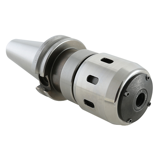 Techniks 44.463G.68.400 | CAT50 Taper x 1" Size x 2.360" Diameter x 4" Projection Length Tool Steel DualDRIVE Milling Chuck