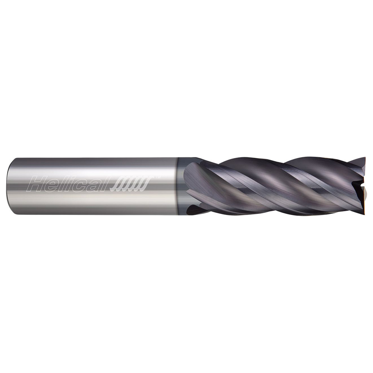 Helical Solutions 81643W | 0.312" Diameter x 0.312" Shank x 2.500" OAL x 1.000" LOC 4 Flute APLUS Coated Square End Mill