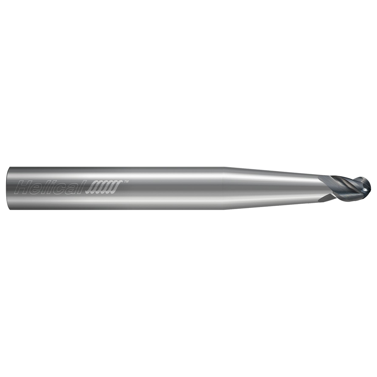 Helical Solutions 89091 | 0.375" Diameter x 0.500" Shank x 2.500" OAL x 0.500" LOC 3 Flute NPLUS Coated Ball End Mill