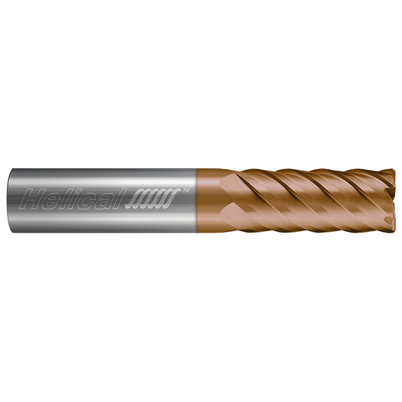 Helical Solutions 89429 | 0.375" Diameter x 0.375" Shank x 3.000" OAL x 1.000" LOC 6 Flute TPLUS Coated Corner Radius End Mill