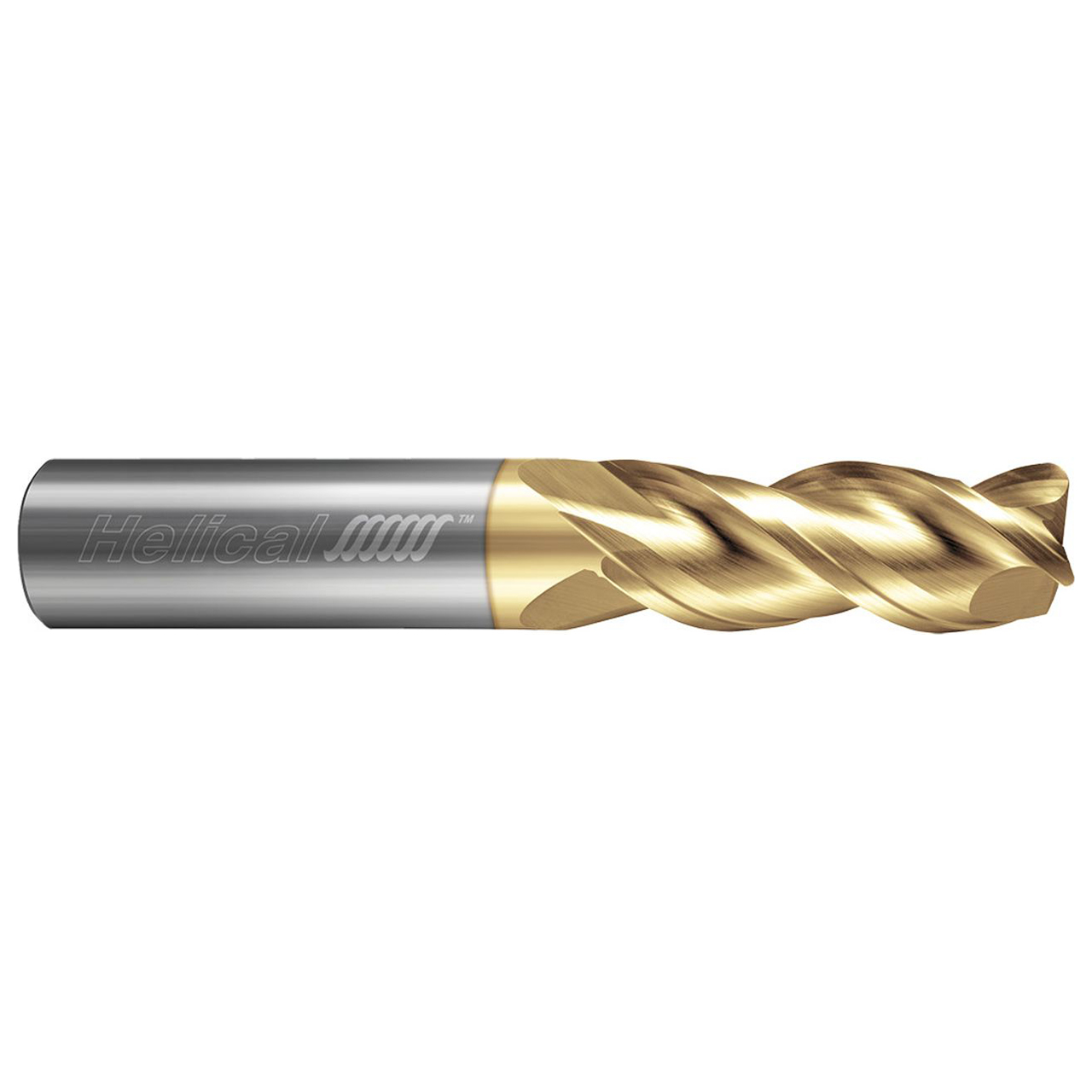 Helical Solutions 89566 | 0.187" Diameter x 0.187" Shank x 3.000" OAL x 1.000" LOC 3 Flute ZPLUS Coated Corner Radius End Mill
