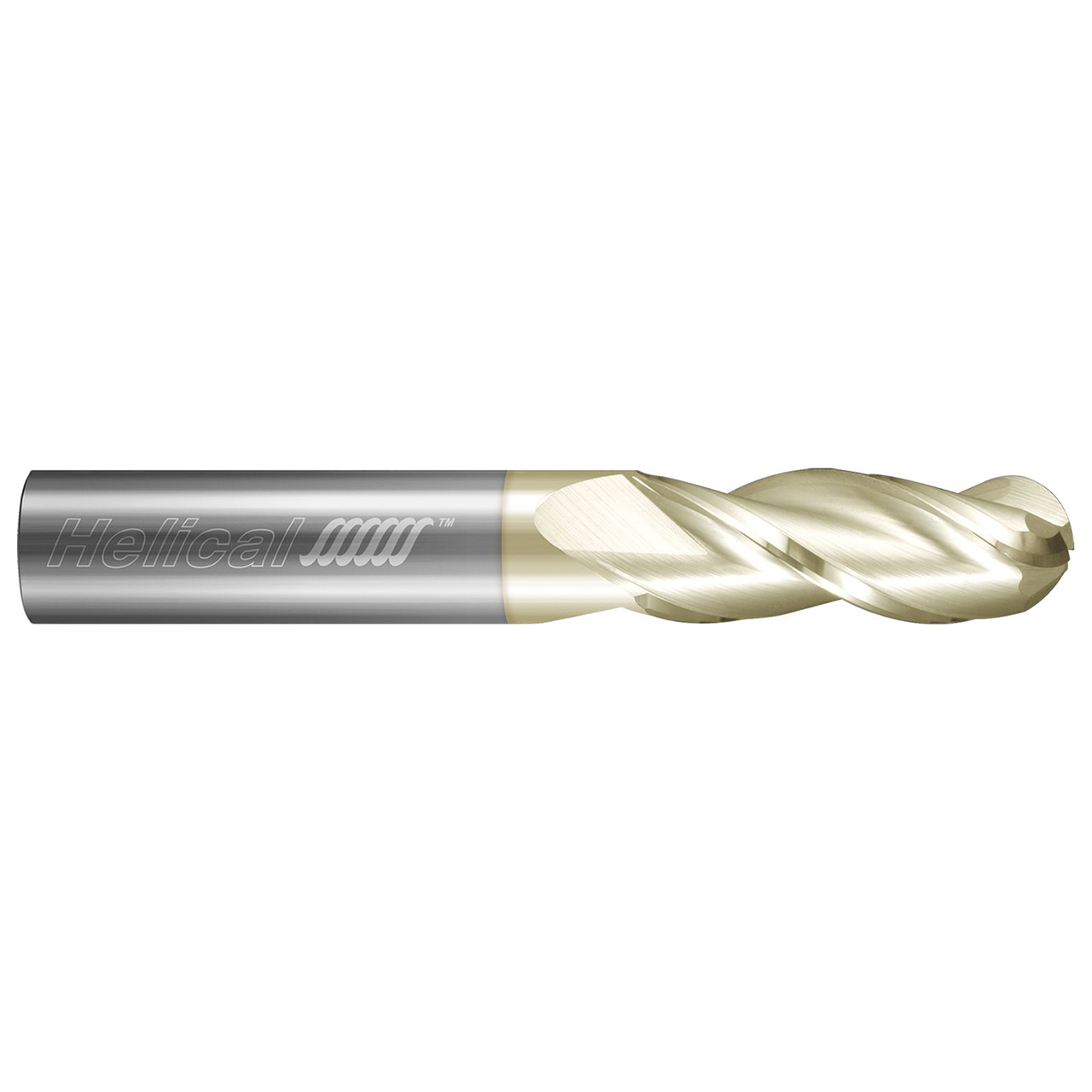 Helical Solutions 89194 | 0.187" Diameter x 0.187" Shank x 2.000" OAL x 0.438" LOC 3 Flute UN Coated Ball End Mill