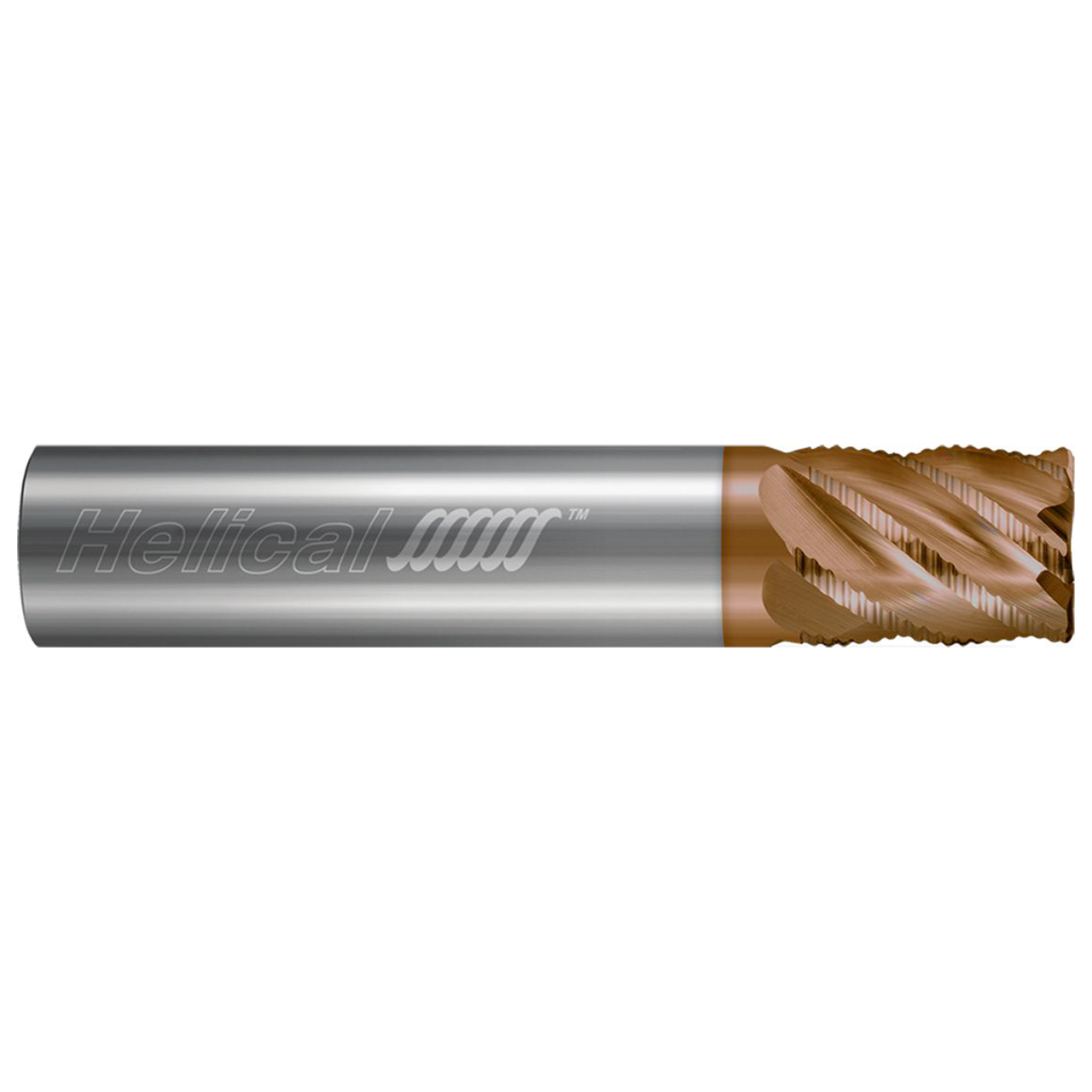 Helical Solutions 89059 | 0.375" Diameter x 0.375" Shank x 3.000" OAL x 1.000" LOC 6 Flute TPLUS Coated Corner Radius End Mill